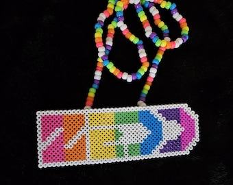 Zedd Perler Necklace With Holographic Finish - Etsy
