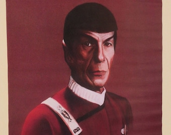 1982 Star Trek poster! Rare vintage original Leonard Nimoy as Mr Spock 22 by 17 inch tv series movie character poster pin-up: 1980's