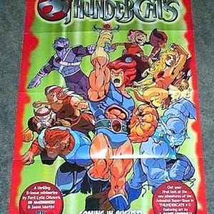 2002 Thundercats poster, vintage original 34 by 22 inch Thunder cats Wildstorm Comics promotional comic book shop store dealers promo pin-up