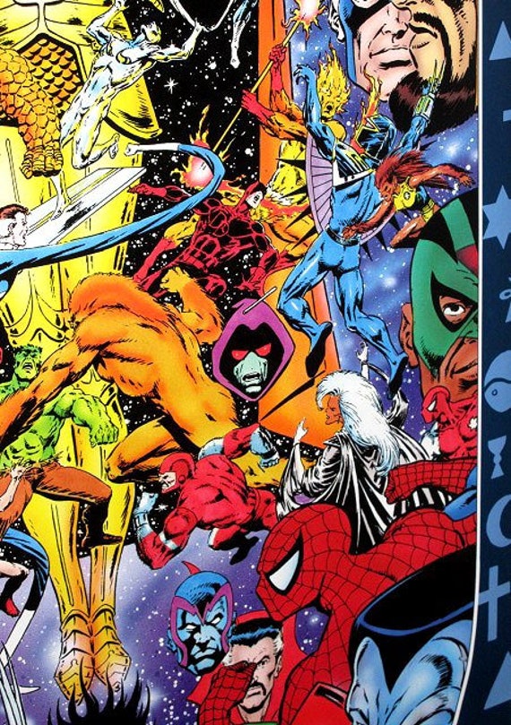 1993 Infinity Crusade Poster 1: Marvel Comics Spider-man,avengers