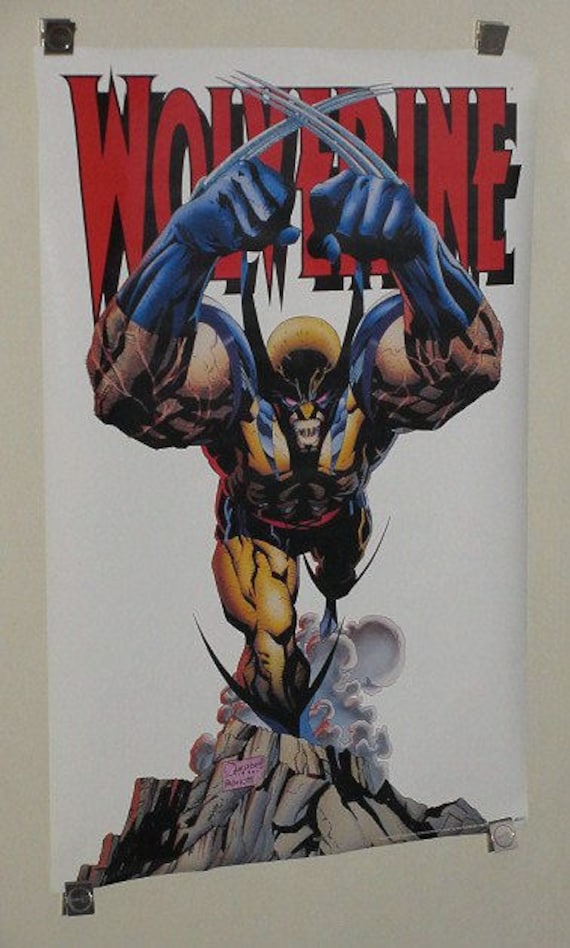 ウルヴァリン WOLVERINE ポスター MARVEL X-MEN ビンテージ 1990's X-men Wolverine Poster! 1993 Original 34x 22 Marvel