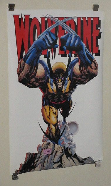 ウルヴァリン WOLVERINE ポスター MARVEL X-MEN ビンテージ 1990's X-men Wolverine Poster! 1993 Original 34x 22 Marvel