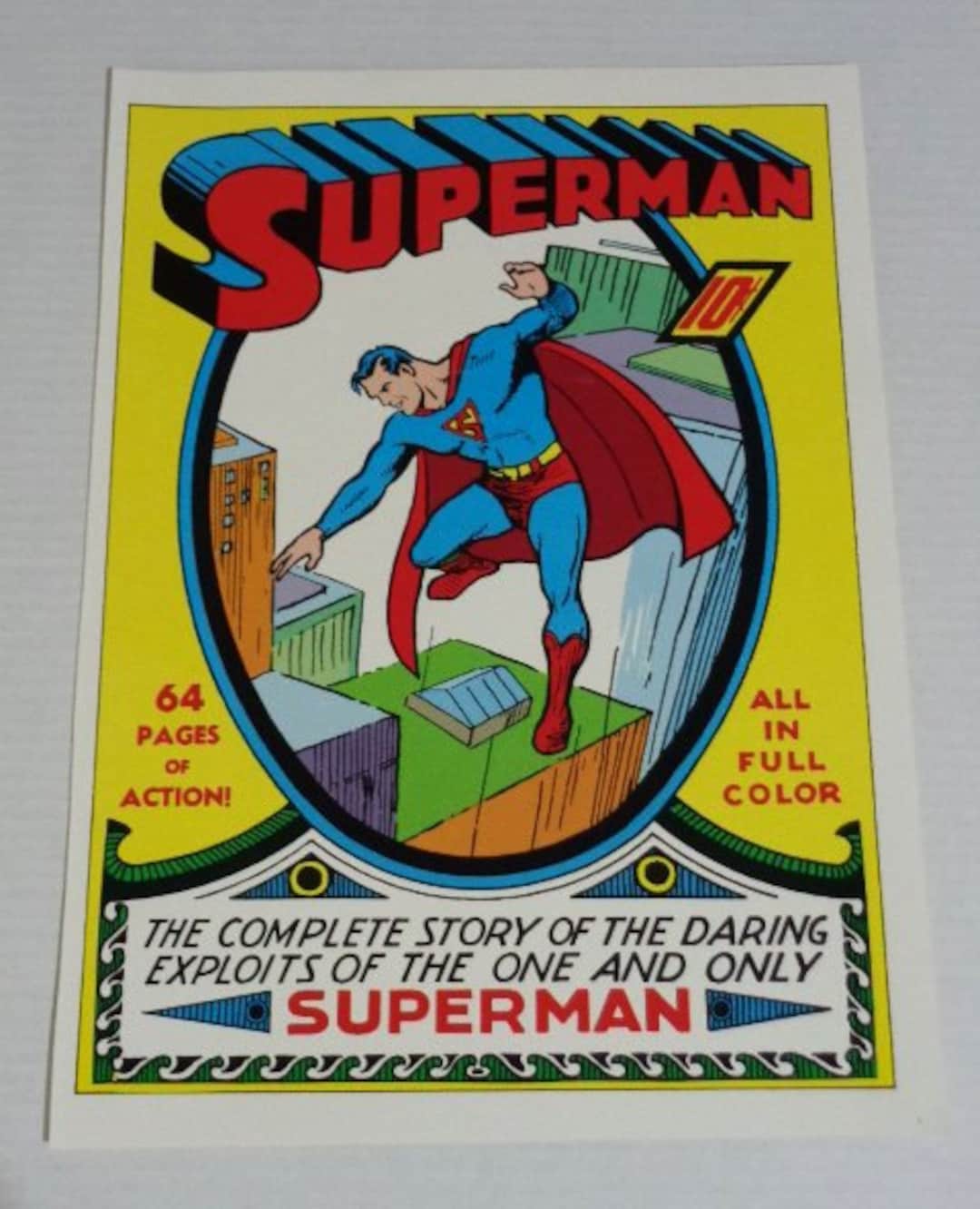1978 Superman Poster Pinup! Rare Vintage Original 1970's DC Comics