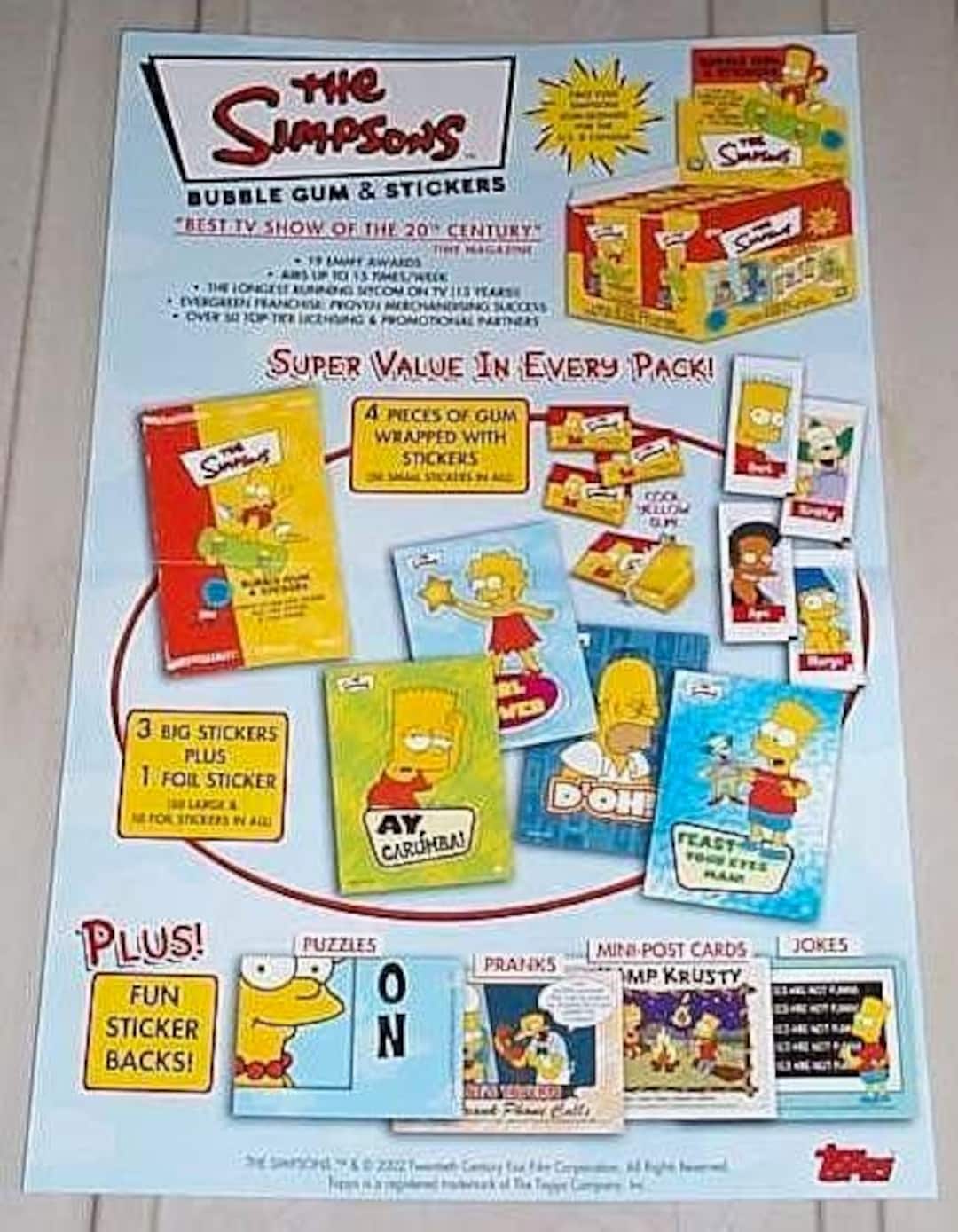 2002 the Simpsons Poster:17x11 Inch 2 Sided Promotional Comic Book Shop ...