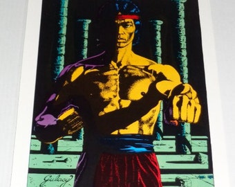 1978 Marvel Comics Shang-Chi Master of Kung-Fu poster pin-up: Original 1970's Martial Arts comic book karate superhero pinup/Paul Gulacy art