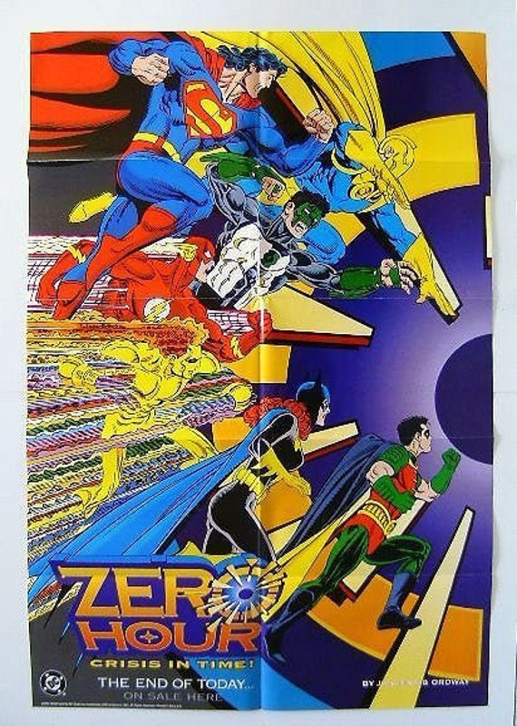 Giant 1994 JLA Poster! 1990's DC Comics Universe 38 X 25