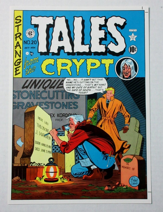 1970's EC Comics poster Original 70's Tales From The Crypt 20 rare vintage  13 1/4 by 9 1/2 inch horror comic book cover art pin-up poster - Etsy Italia