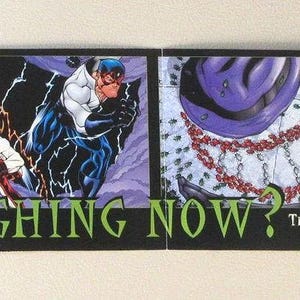 2001 Joker 34 by 5 1/2 inch DC Comics original mini comic book promotional promo poster banner 1: Batman/Justice League of America JLA foe