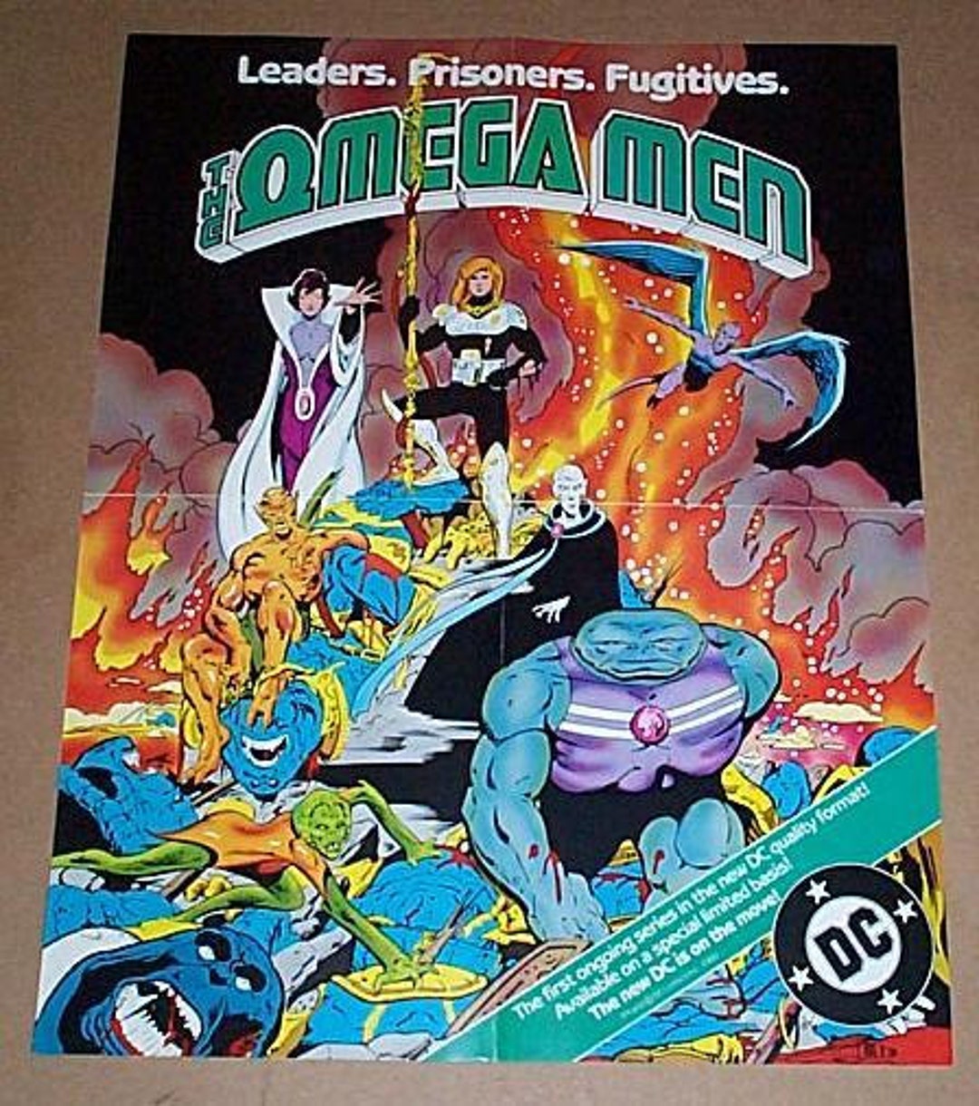 Rare Original 1982 DC Comics the Omega Men 1 Comic Book Cover Art Promo