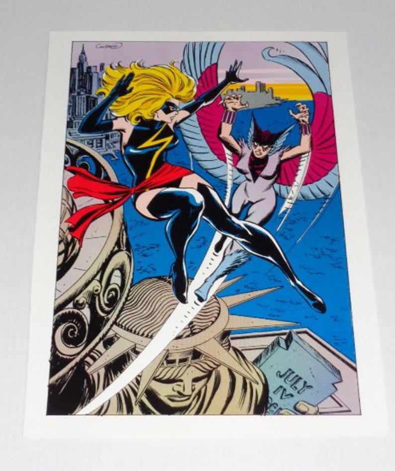 Old 1970's Ms Marvel poster pin-up by Marvel Comics: Rare | Etsy