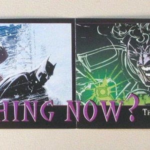 2001 Joker 34 by 5 1/2 inch DC Comics original mini comic book promotional promo poster banner 3:Batman,Green Lantern,Wonder Woman,Flash,JLA