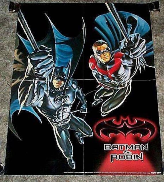 Original 1997 Batman & Robin película cómica de 22 x 17 - Etsy España