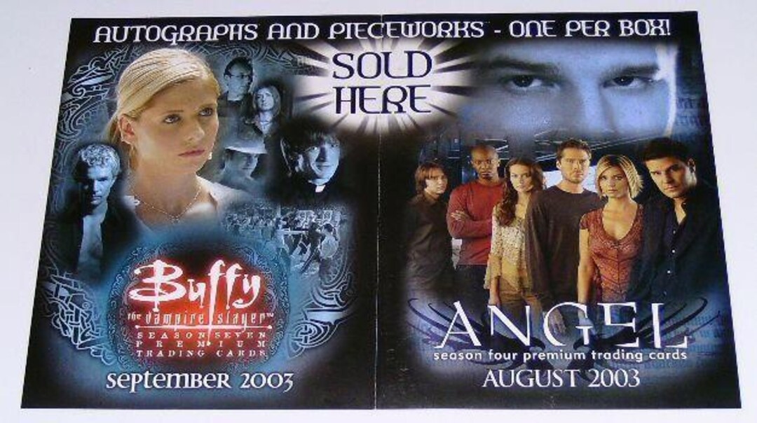 2003 Buffy Angel Poster: Vintage BTVS the Vampire Slayer 17x11 Inch ...