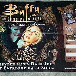 2002 Buffy promo poster: BTVS the Vampire Slayer 22x16 inch collectible card game ccg promotional comic shop poster, Sarah Michelle Geller