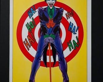 1978 Joker poster. Rare vintage original 1970's DC Comics pin-up 1 with art by Carmine Infantino: DC Universe super-villain of Batman poster