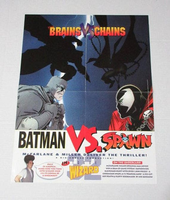1993 Vintage Original Batman Vs Spawn 22 By 17 Inch Etsy