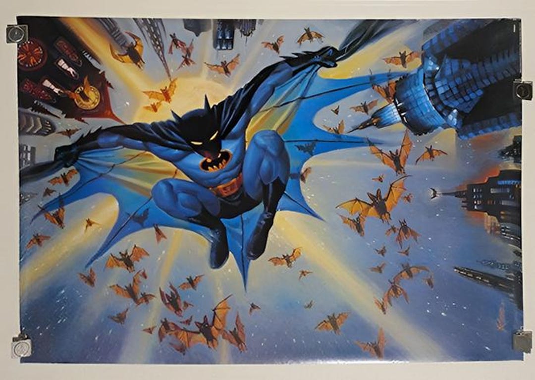 Original 1989 Batman Poster, Rare Vintage 1980s DC Detective Comics ...