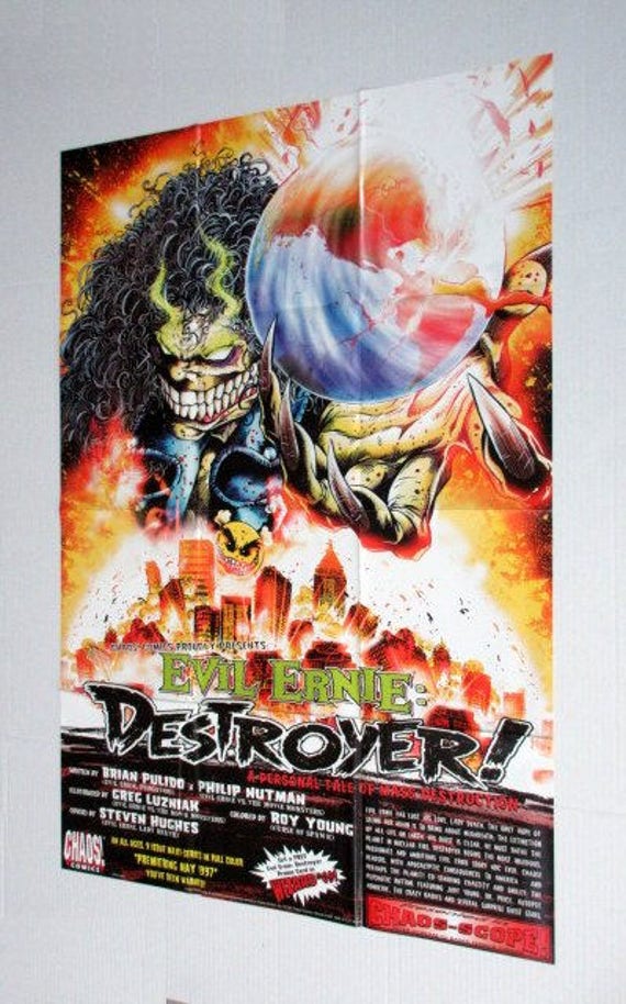 Rare Vintage Original 1997 Evil Ernie Destroyer Chaos Comics 36 by 24 Inch Comic  Book Horror Monster Promotional Promo Poster Pin-up: 1990's - Etsy Norway