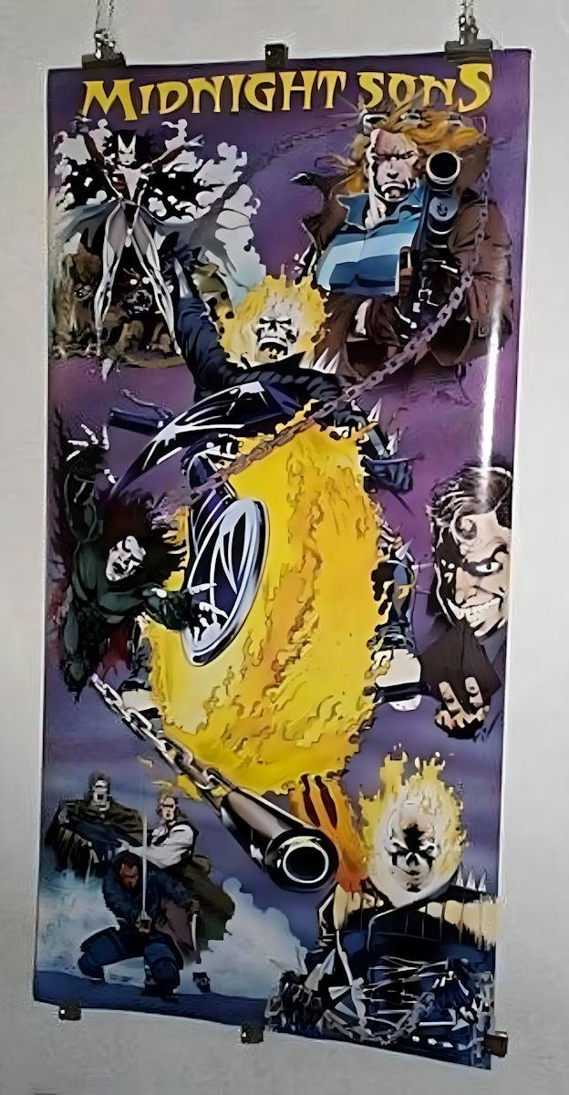 1992 Ghost Rider Door Poster, 60x30 Rare Vintage Original 1990's