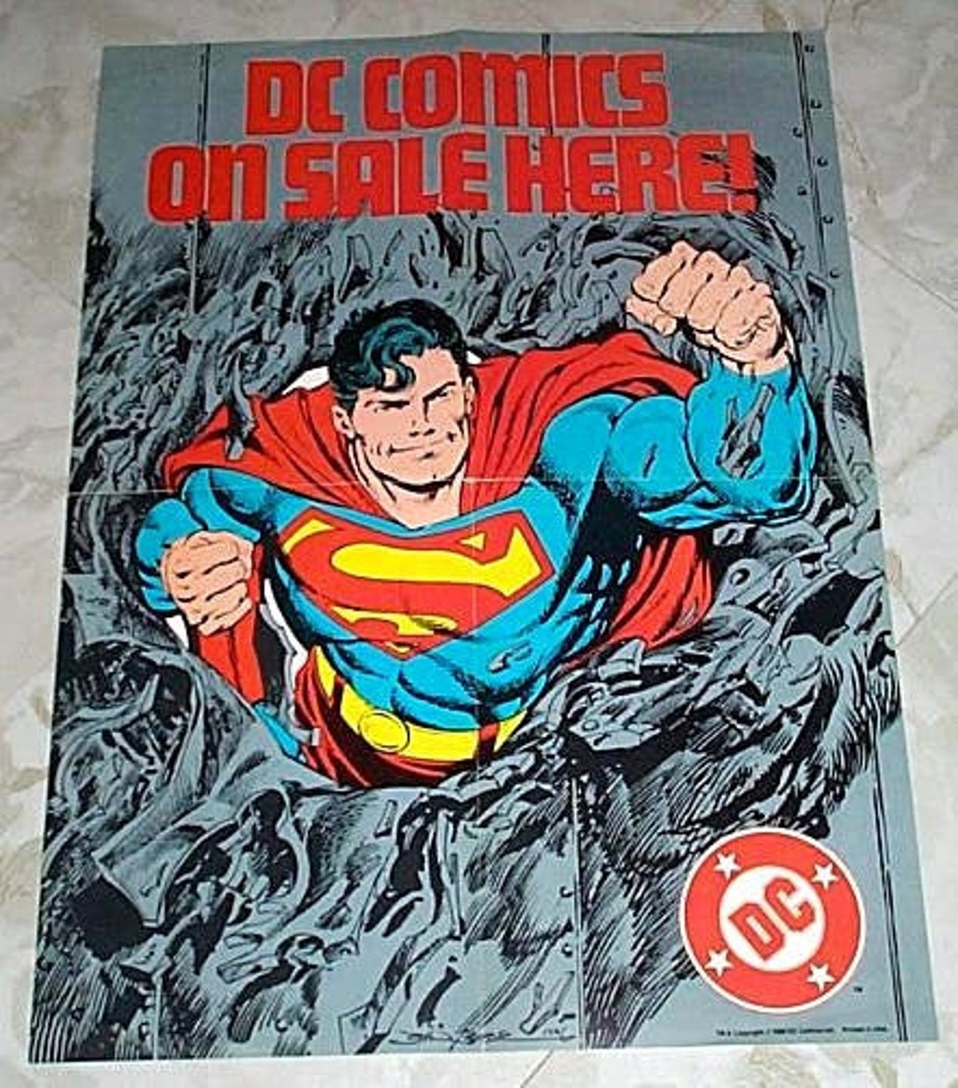 Original 1986 Superman poster: 1980's DC Action Adventure - Etsy 日本