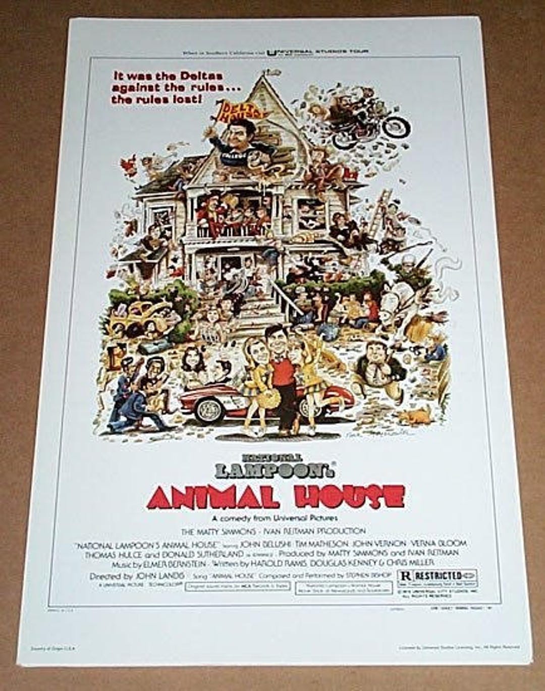 アニマルハウス　USオリジナル映画ポスター アニマルハウス USオリジナル映画ポスター