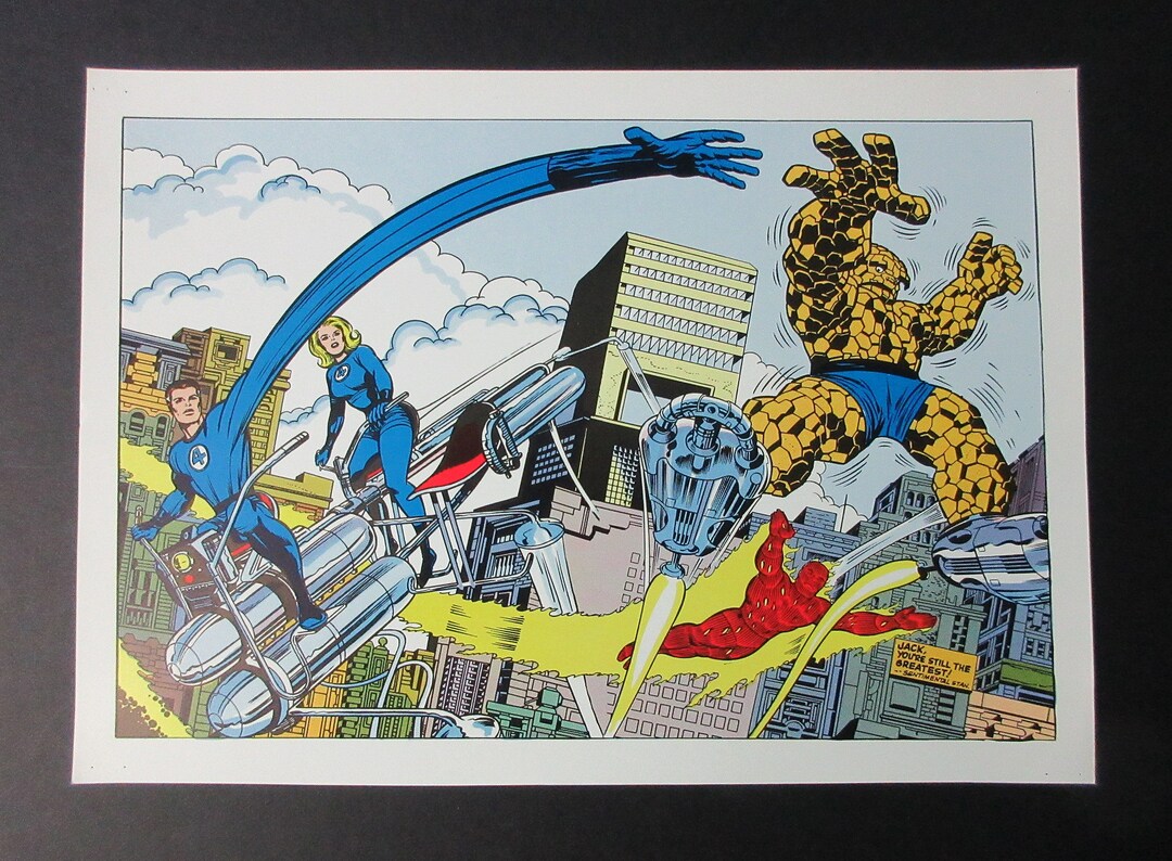 1978 Fantastic Four Poster, Vintage Original 1970's Jack Kirby Marvel ...