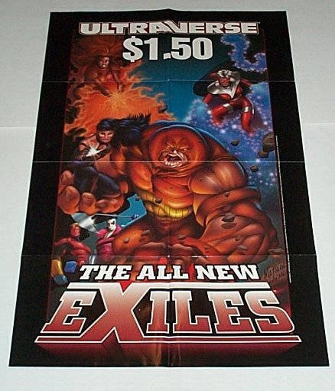 1995 X-men Juggernaut Poster! Rare Vintage Original 1990's Marvel