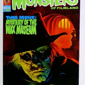 1974 Famous Monsters poster! Vintage Original 1970&#39;s Warren Publications 28x20&quot; Famous Monsters of Filmland issue 113 magazine cover pin-up