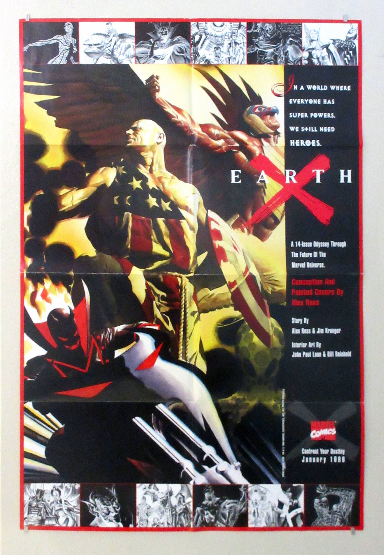 1993 Alex Ross Earth X Marvel Comics 36x24
