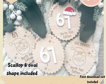 SVG  Six Seven Ornament Bundle, Year of 67 Ornament File, Funny Six Seven Christmas, Svg File for Laser Makers, Commercial SVG
