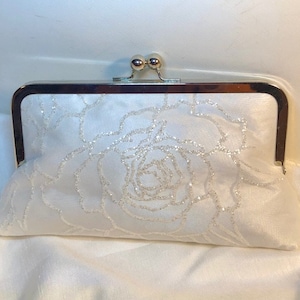 Bridal Clutch Sparkle Rose Ivory Clutch OOAK