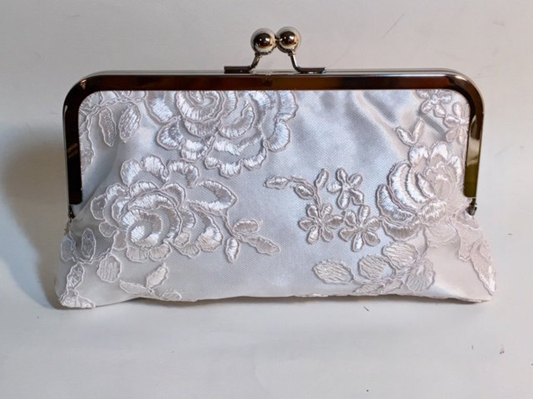 Ivory Rose Lace Bridal Clutch or Bridesmaids Clutch - Etsy