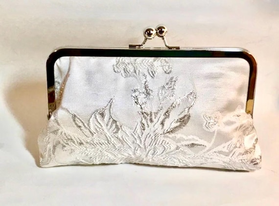 bridal clutch light silver clutch bag