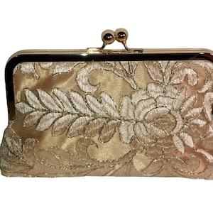 Bridal Clutch Gold Embroidered Lace Clutch