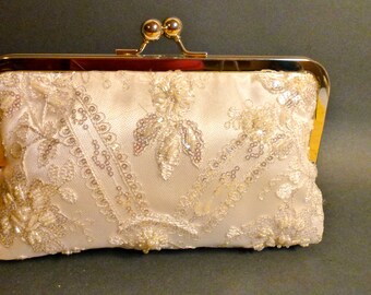 Bridal Clutch Beaded and Sequined Clutch