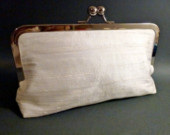 Bridal Clutch or Bridesmaids Clutch Dupioni Silk CUSTOMIZE