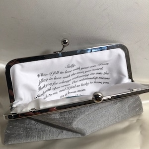 Mensagem de amor, presente para a mãe da noiva, presente da filha, mensagem de amor, presente da filha, mensagem, bolsa de herança