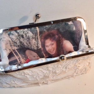 Personalize Your Bridal Clutch with a SILK Photo Lining Bridal Clutch CUSTOMIZE