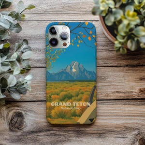 Grand Teton National Park Phone Case, Durable Protective Cover with Scenic Mountain Design for iPhone & Samsung Models