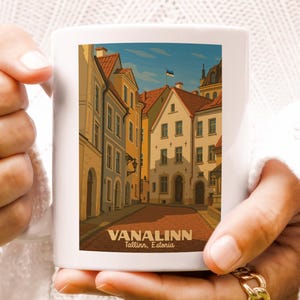 Tallinn Estonia Old Town Mug | Coffee Cup | Travel Souvenir | Outdoor Adventure Gift | Scenic Nature Lovers Gift | Durable | Home Decor