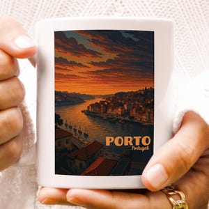 Porto Portugal City Mug | Coffee Cup | Travel Souvenir | Outdoor Adventure Gift | Scenic Nature Lovers Gift | Durable | Road Trip Home Decor