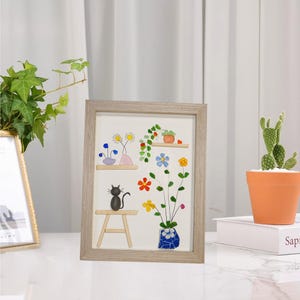 Handmade Sea Glass Bonsai Art: Framed Coastal Wall Decor