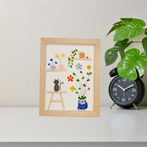Sea Glass Flowers Wall Art, Gifts for beach lovers, Friendship Anniversary Gift Idea,Birthday Gift,Friend Gift,Gift for her