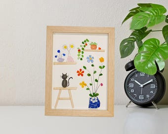 Sea Glass Flower Wall Art, Beach House Decor