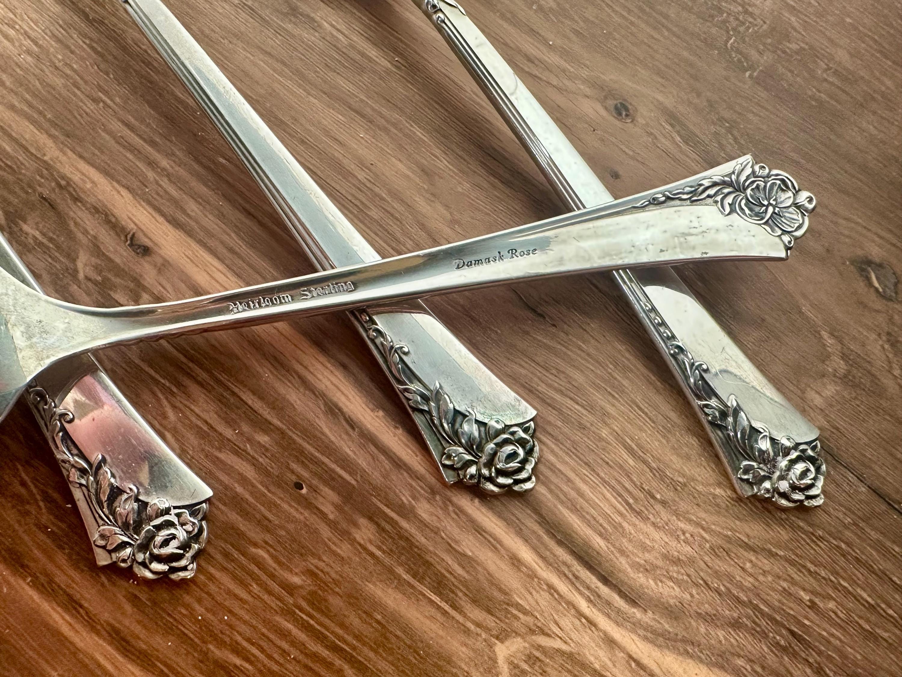 Heirloom Sterling Damask Rose Spoon - Etsy