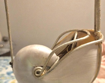 Nautilus Shell Purse - Pearly Sheen  - Strap - 6” Purse