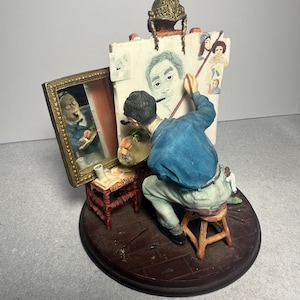 Norman Rockwell Triple Self Portrait - Etsy
