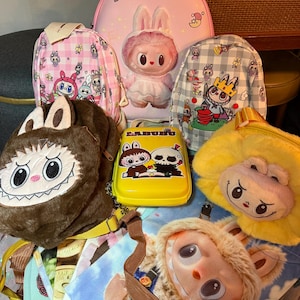 Labubu Mini Backpacks , and Drawstring bags with handmade embellishments