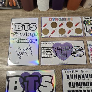 1k+ Bangtan Savings Binder - Savings Tracker Kpop Savings Money Challenge Financial Planner Sinking Funds No Spend
