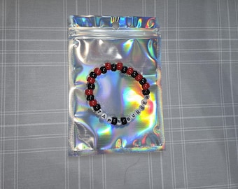 Tap & Burger ~{Handmade}~{pony beaded bracelet}~